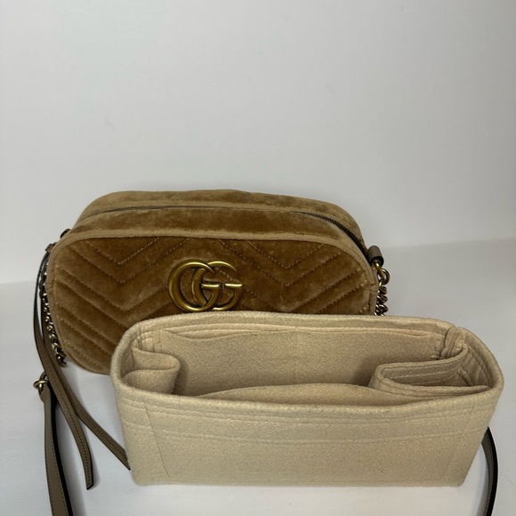Gucci Marmont Matelasse Shoulder Bag GG Small Crossbody Camera Bag Velvet - Picture 5 of 10